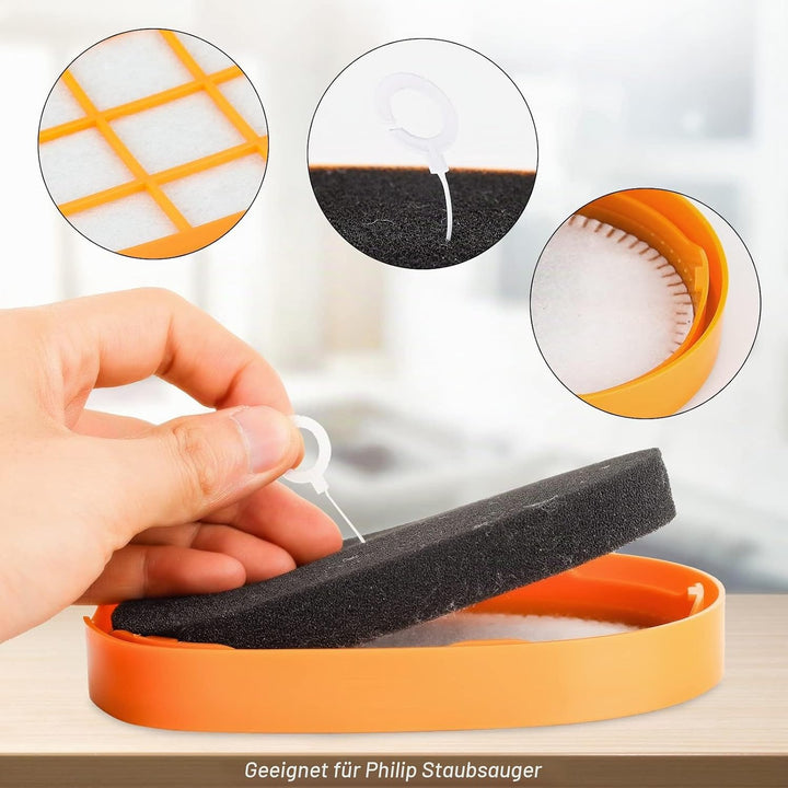 6+1 Stück Filter für Philips SpeedPro Max Akkusauger, FC5005/01 Ersatzfilter Zubehör für Philips FC6