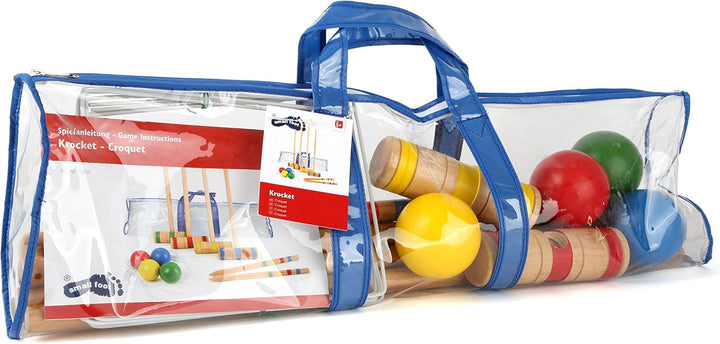 small foot 1050 Krocket-Set / Crocket Set aus Holz, Outdoorspielzeug inkl. Zubehör, 19-teilig, ab 5