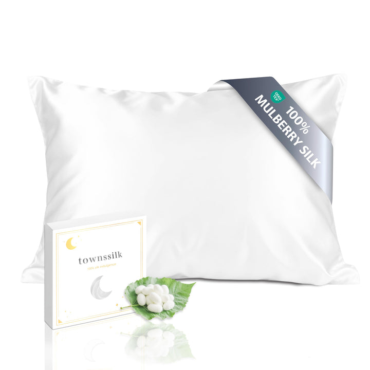 Townssilk 19 Momme 100% Seide Kissenbezug 1 Stück 50x70cm White 50x70cm Weiss, 50x70cm Weiss