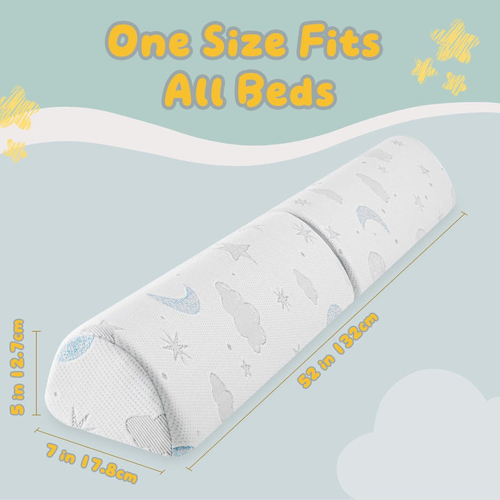 Rausfallschutz Kinderbett - Halb-Wassertropfen Schaumstoff-Schutz, Anti-Rutsch-Grip, Air-Layer-Bezug