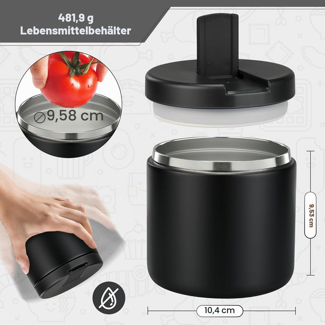 Itslife Thermobehälter für Essen 560ml Edelstahl Warmhaltebebehälter, Auslaufsicherer Lunchbehälter