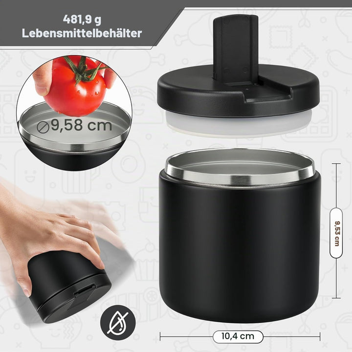 Itslife Thermobehälter für Essen 560ml Edelstahl Warmhaltebebehälter, Auslaufsicherer Lunchbehälter