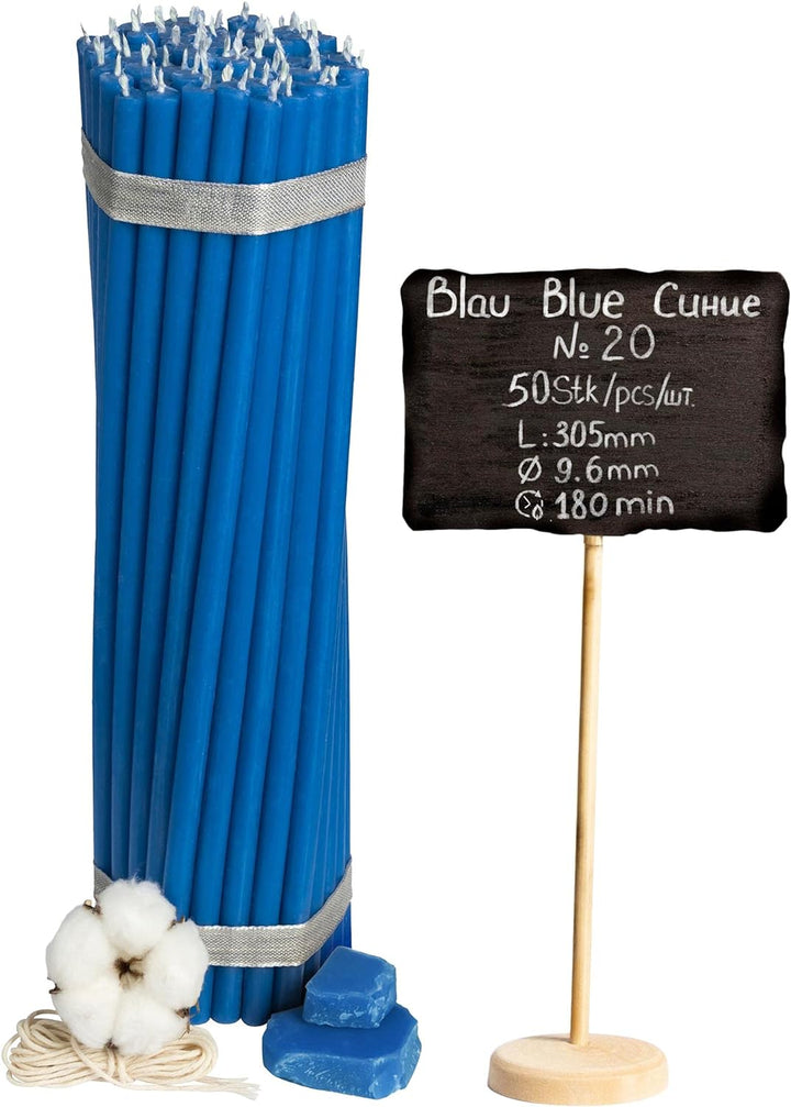 Diveevo Kirchliche Bienenwachskerzen №20-50 Stk. I hochwertige Ritualkerzen L-30,5 cm Ø-9,6 mm I 180