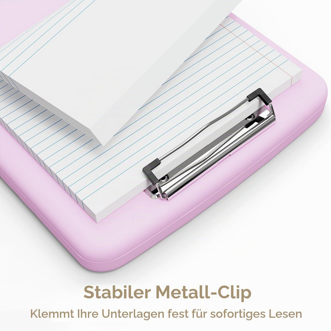 Piasoenc Klemmbrett mit Lagerung, Lagerung Klemmbretter mit Stifthalter und A4 Legal Papier Ordner,
