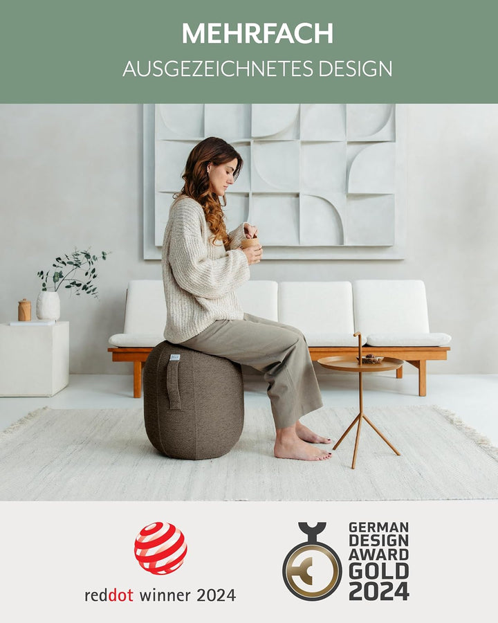 VLUV® KAPSUL STOV Balance-Kapsel [Atmungsaktiv mit Tragegriff und Wegrollschutz] Waschbarer Stoffbez