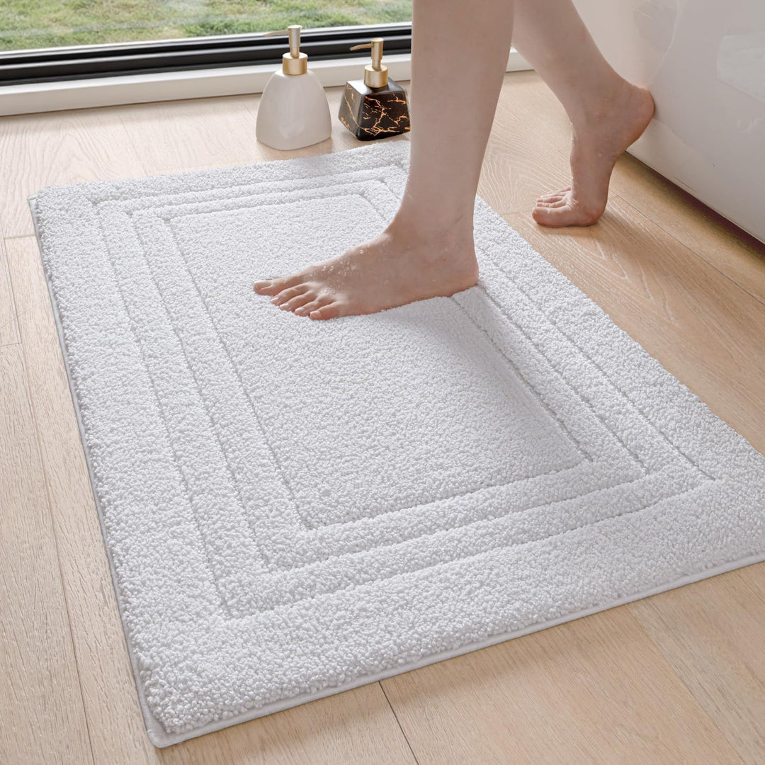 DEXI Badezimmerteppich 50 x 80 cm, weicher Badematte, rutschfest waschbar Badvorleger, Saugfähige Du