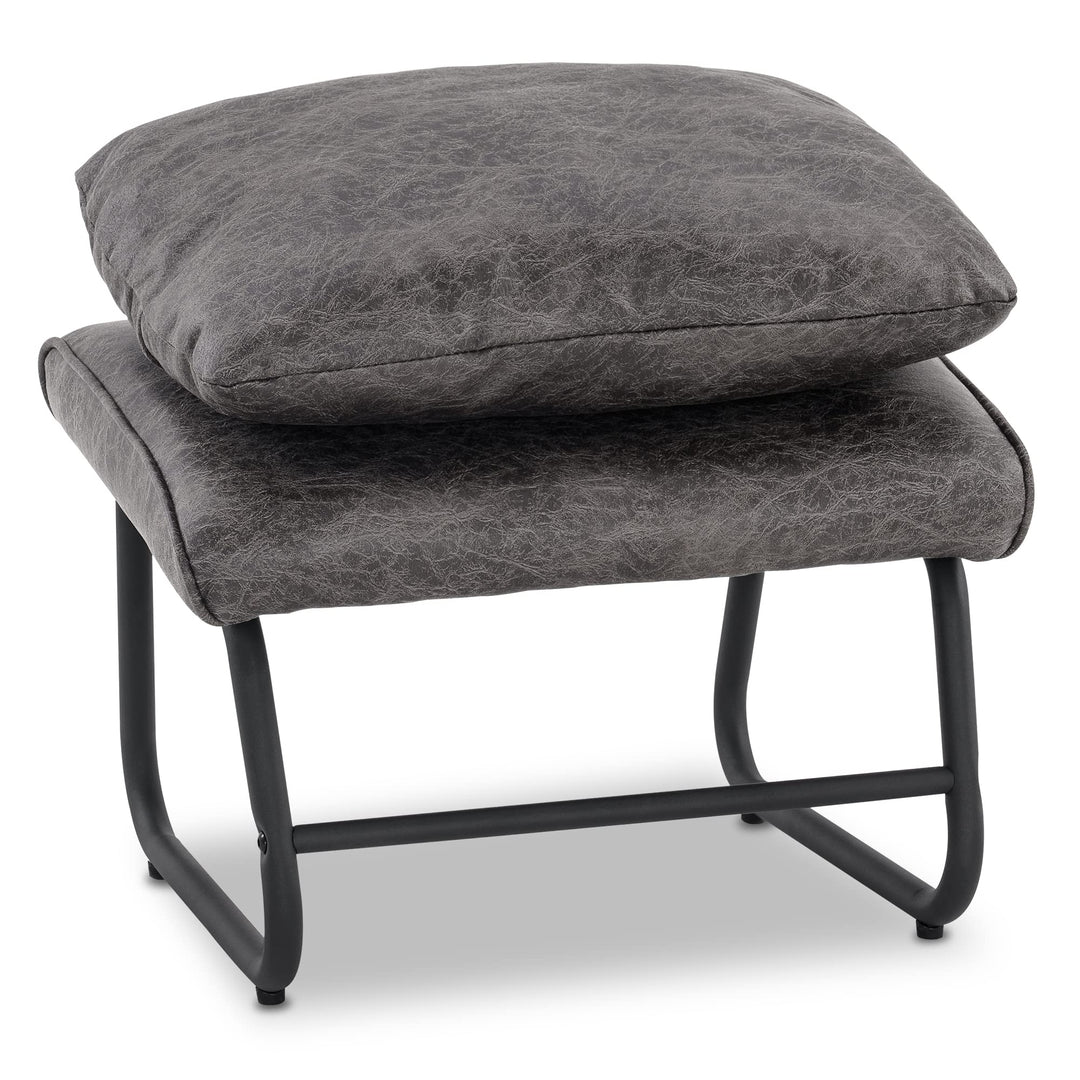 M MCombo Sitzhocker Fussstütze mit Metallbeinen +Kissen, Vintage Hocker Ottoman Schminktisch für Woh
