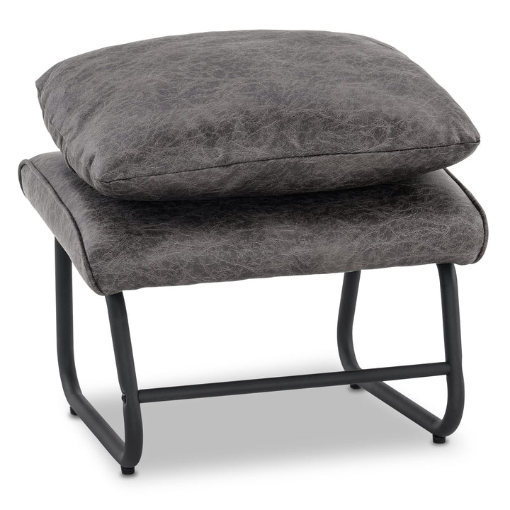 M MCombo Sitzhocker Fussstütze mit Metallbeinen +Kissen, Vintage Hocker Ottoman Schminktisch für Woh