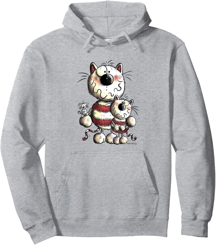 Katzen Familie I Geschenk für Katzenfreunde Katzen Fan Pullover Hoodie