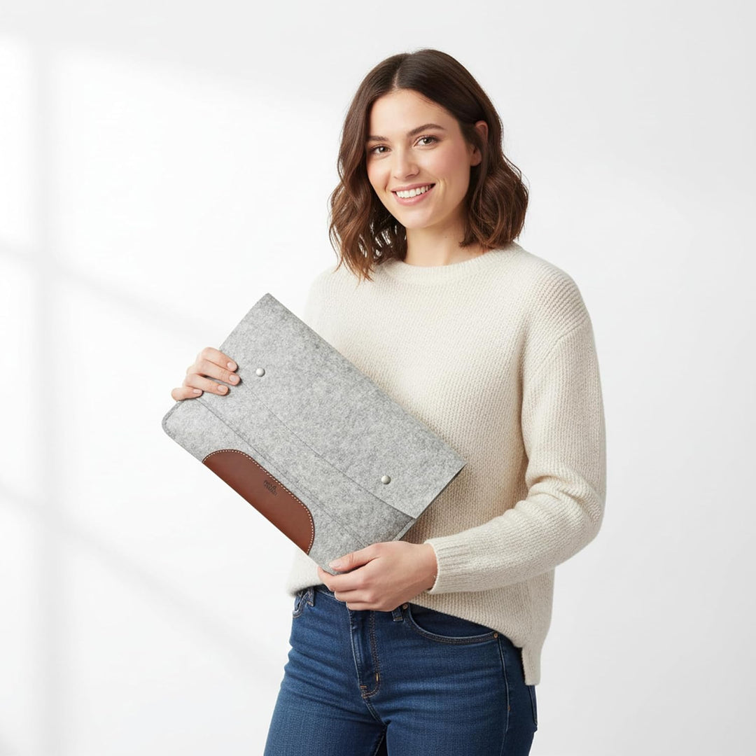 Pack &amp; Smooch Hülle für MacBook Air 15 MacBook Air 15 case Sleeve 100% Wollfilz Und Pflanzlich Geger