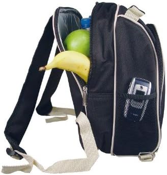 Picknickrucksack aus robustem Polyester mit integrierter Kühltasche uvm. für 2 Personen - schwarz (6