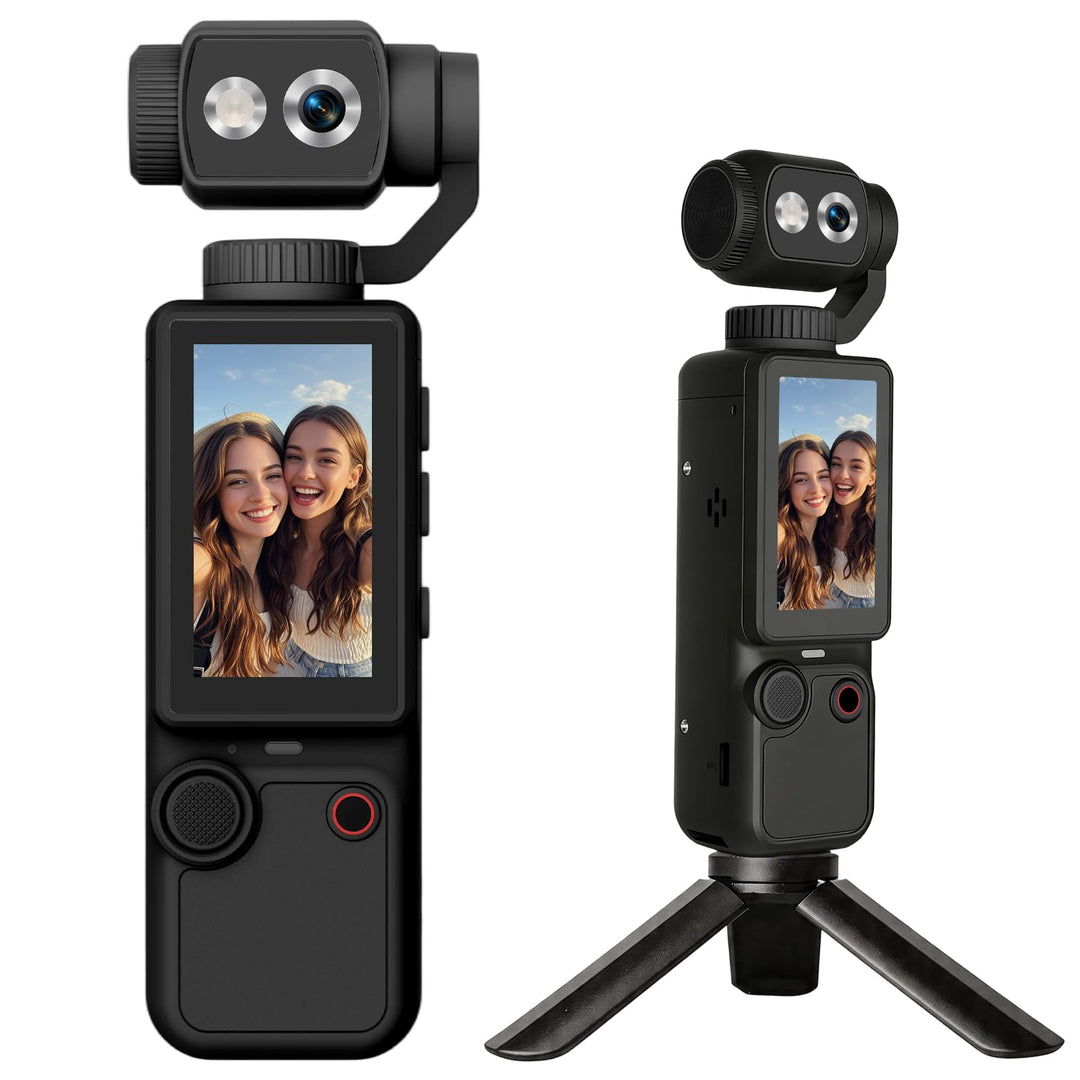 FIREBULL 4K Action Cam, Actionkamera Vlog Kamera, Kompakte Handkamera mit 180° Flip Objektiv, AF Aut