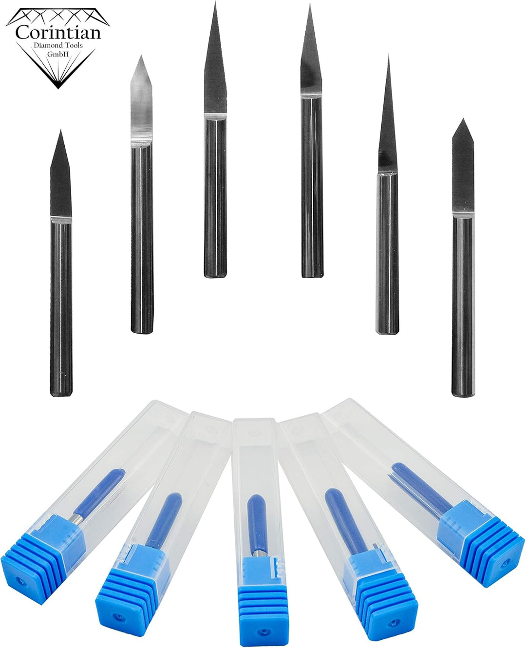 VHM Gravierstichel – Gravurstichel Ø 3,175-6 mm, 15°-90° Winkel, Präzisionswerkzeug für Metall, Kuns