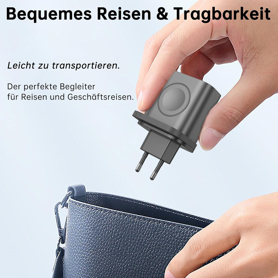 3-in-1-Ladegerät für Apple Watch,PD 25 W Dual-Port-Wandladegerät für iPhone, USB-C-Schnellladung, un
