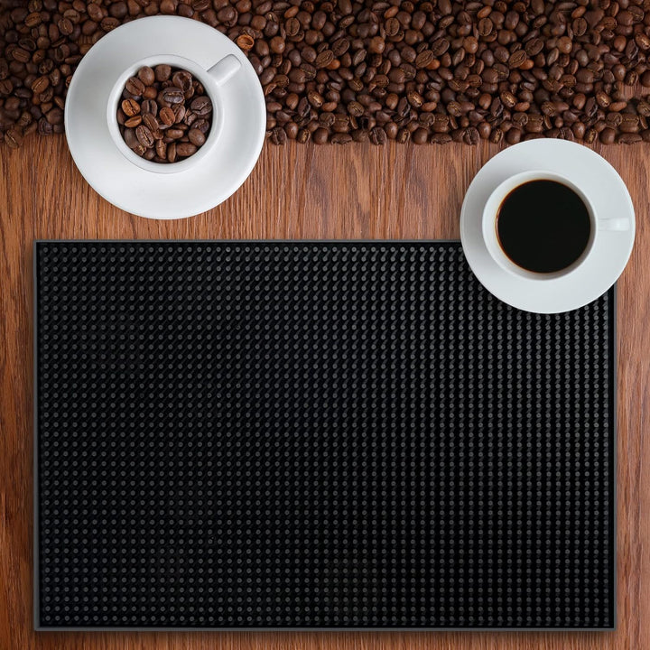 Bar-Servicematte für Cocktail-Barkeeper, PVC, 45,7 x 30,5 cm, Schwarz, 2 Stück