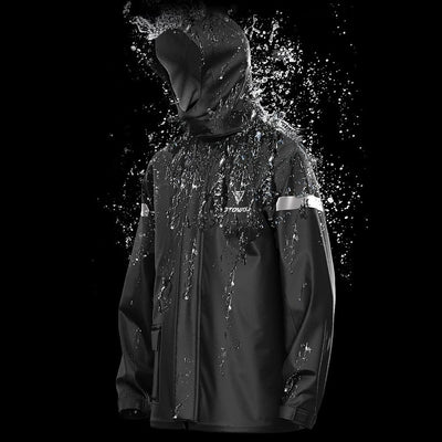 Lixada Herren Motorrad Regenanzug Outdoor Reflektierende wasserdichte Regenjacke und Hose Regenbekle