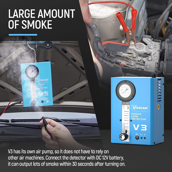 VXSCAN Automotive Smoke Leak Tester V3, Nebelmaschine KFZ EVAP Kraftstoffleitungs Lecksucher für all