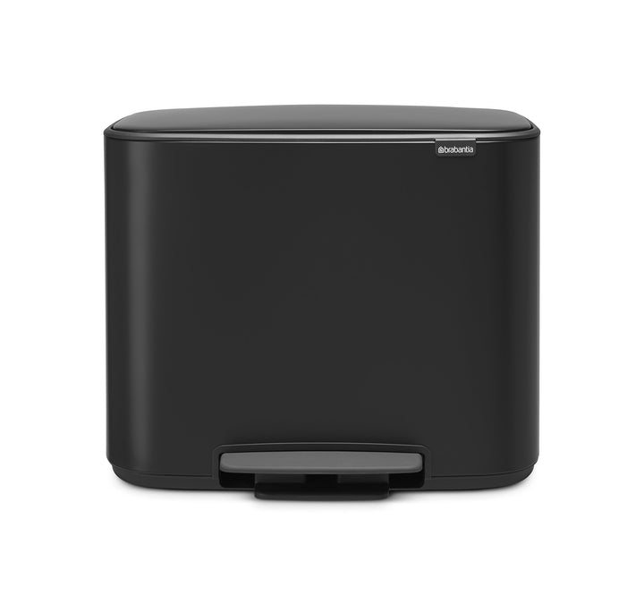 Brabantia Bo Treteimer 36 L Abfalleimer, Metall, Matt schwarz, 54 x 36.5 x 44 cm, 1 Einheiten 1 Inne