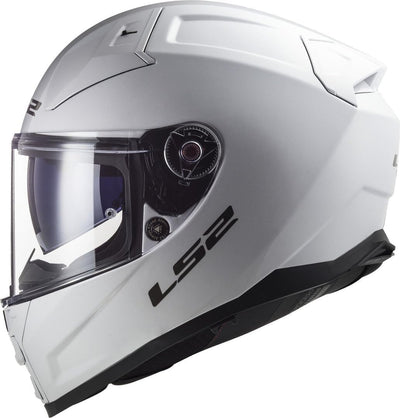 LS2, Integralhelme motorrad VECTOR II solid white, L L Weiss, L Weiss