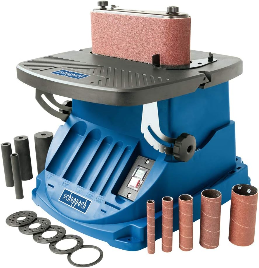 Scheppach oszillierender Spindelschleifer OSM600 (Spindelschleifmaschine mit 450 Watt, neigbar bis 4