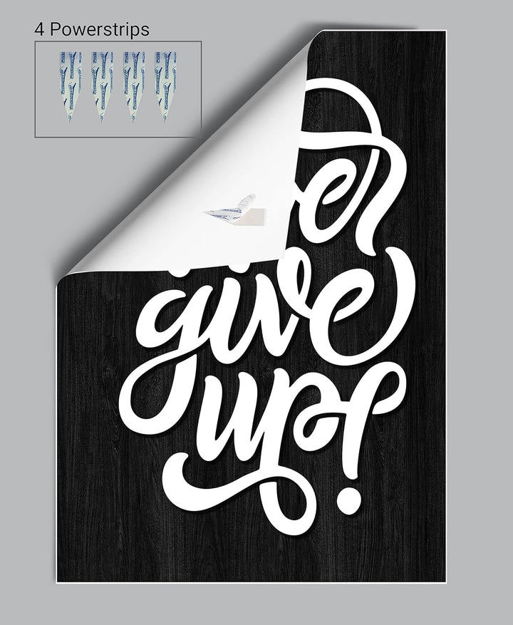 wandmotiv24 Poster als Wanddeko, Grösse Din A0, Never give up, Holz, Funky, Moderne Wanddeko, Wandbi