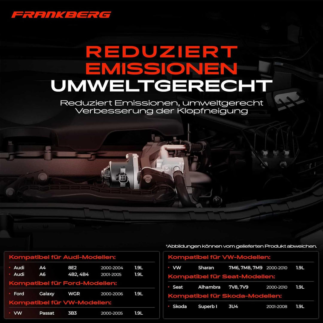 Frankberg AGR-Ventil Abgasrückführung Diesel für A4 A6 Galaxy A-l-h-a-m-b-r-a Superb I M-u-l-t-i-v-a