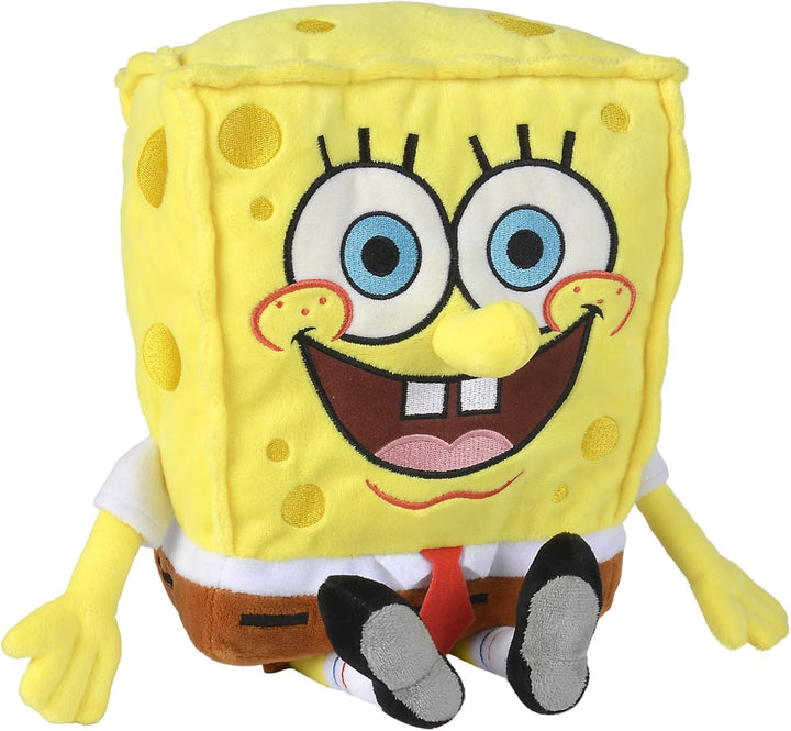 Simba 109491000 - Spongebob Schwammkopf Plüsch 35cm, Plüschfigur mit recyceltem Füllmaterial, ab den