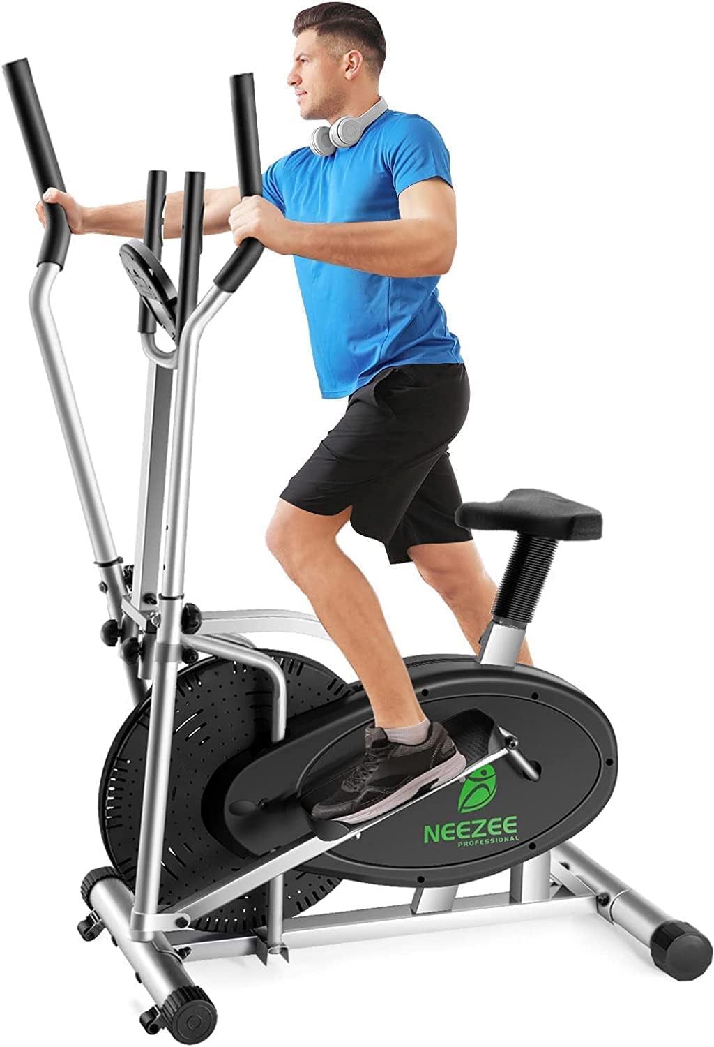 Crosstrainer für zuhause - Neezee 2 IN 1 Crosstrainer Heimtrainer mit Sitz Smart LCD-Monitor,verbess