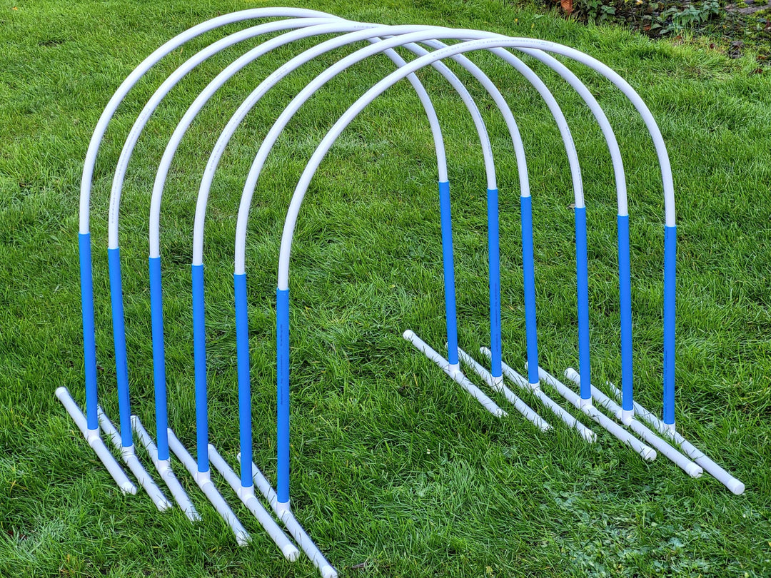 6 NADAC Hoopers Bogen mit Ständer (blau), VDH Konform, Fun-Hoopers
