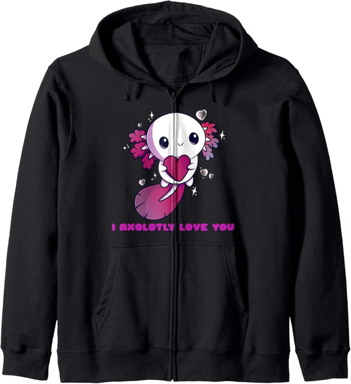 I Axolotly Love You, Valentinstag, Axolotl Geschenk Kawaii Kapuzenjacke