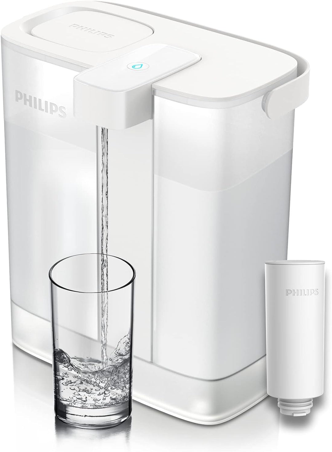 Philips Filterkaraffe Instant Water + 1 Filter im Lieferumfang enthalten, 3 l, wiederaufladbar über