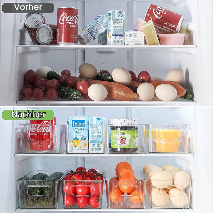 HNNJCK 10er Set Kühlschrank Organizer - BPA Free, Küche Aufbewahrung &amp; Organisation, Fridge Organize
