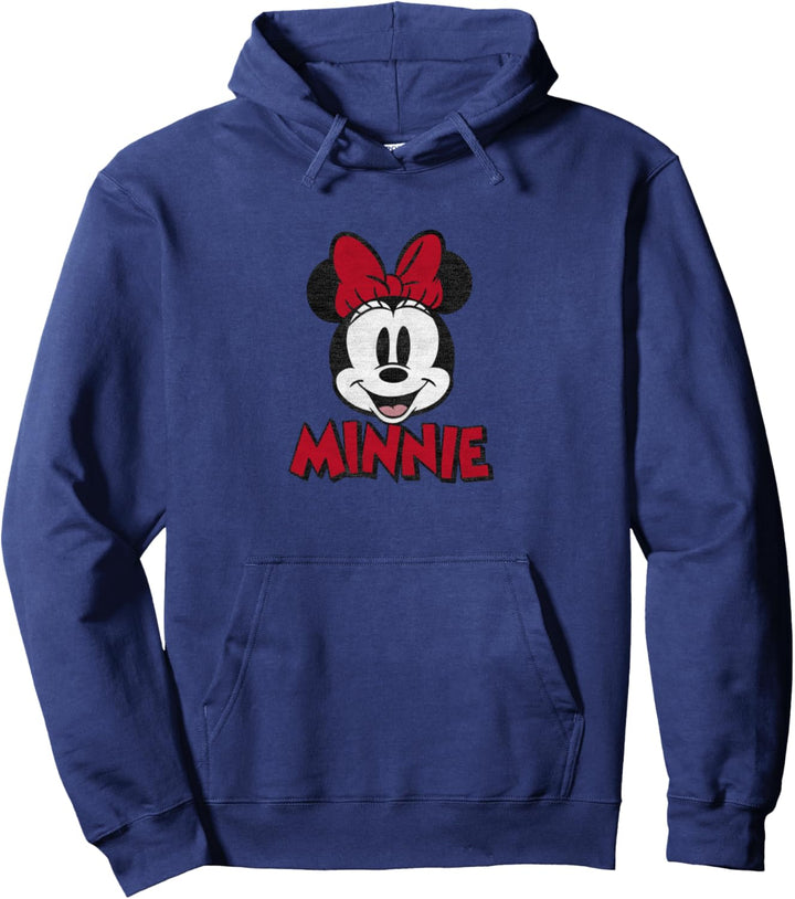 Disney Mickey And Friends Minnie Mouse Classic Distressed Pullover Hoodie