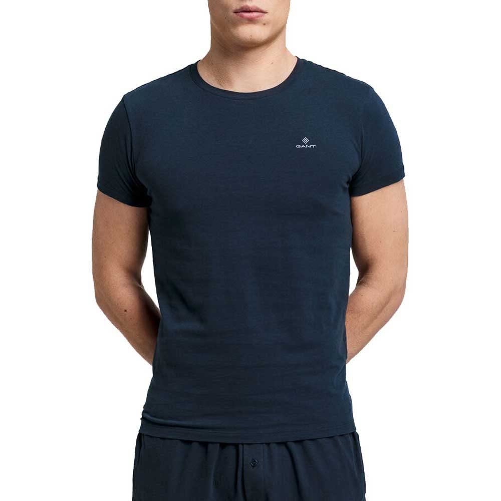 GANT Herren T-Shirt MIT Rundhalsausschnitt 2ER Pack, Navy / White