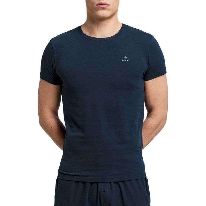 GANT Herren T-Shirt MIT Rundhalsausschnitt 2ER Pack, Navy / White