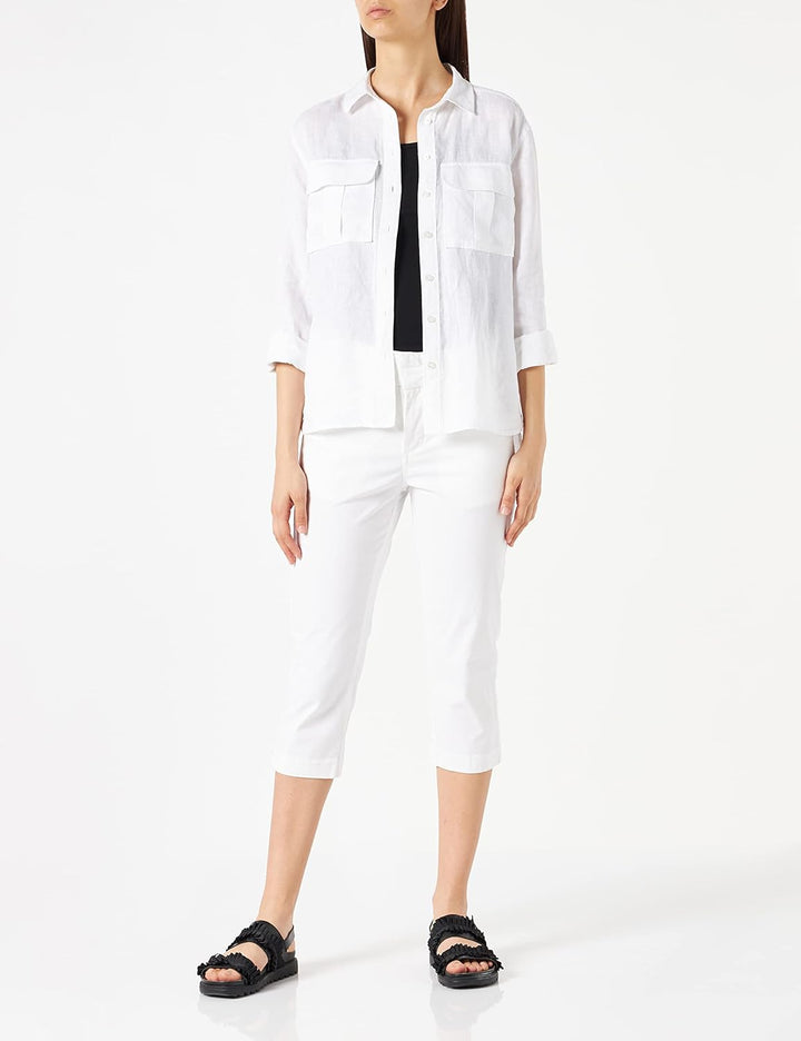 PART TWO Damen Soffiepw Pa Pants Classic Fit Hose 42 Bright White, 42 Bright White