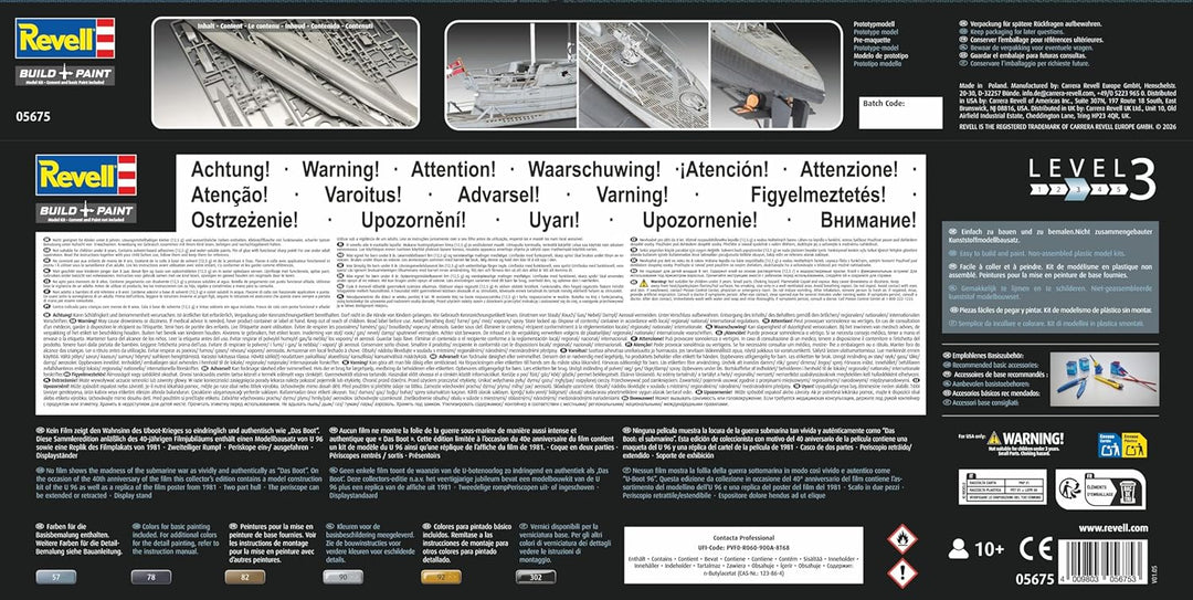 Revell Das Boot Collector's Edition - 40th Anniversary | Exquisiter U 96 Modellbausatz | Nachdruck d