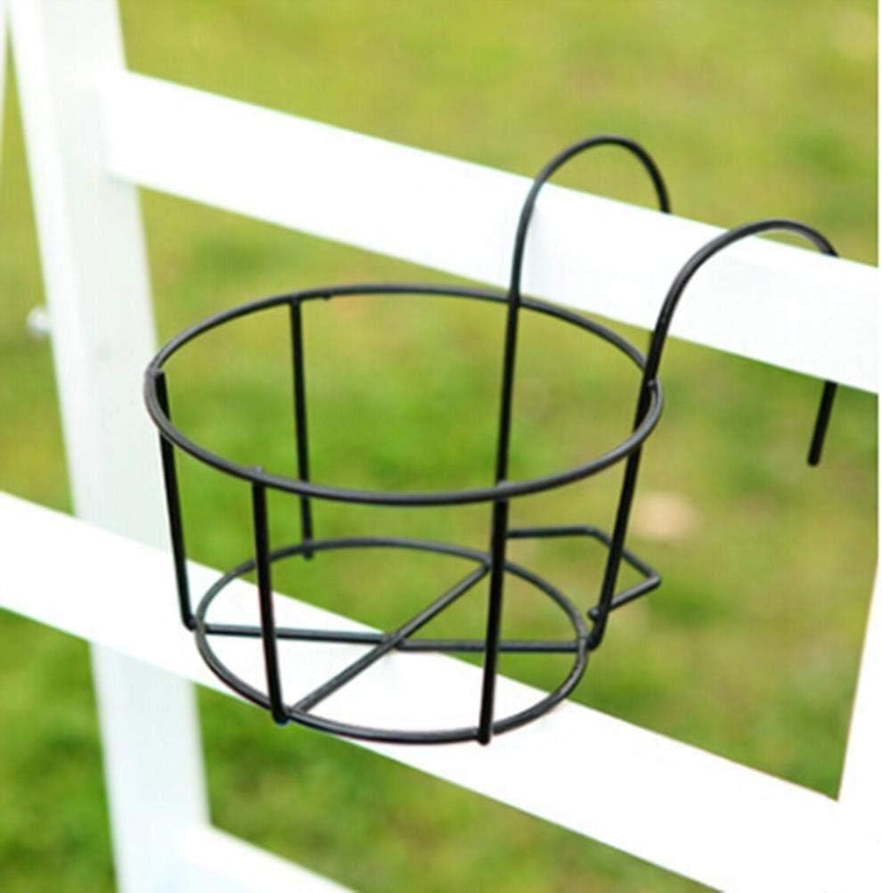 4 Stück hängende Pflanzgefässe Blumentopfhalter Pflanzen Eisen Racks Zaun Metall Topfständer montier