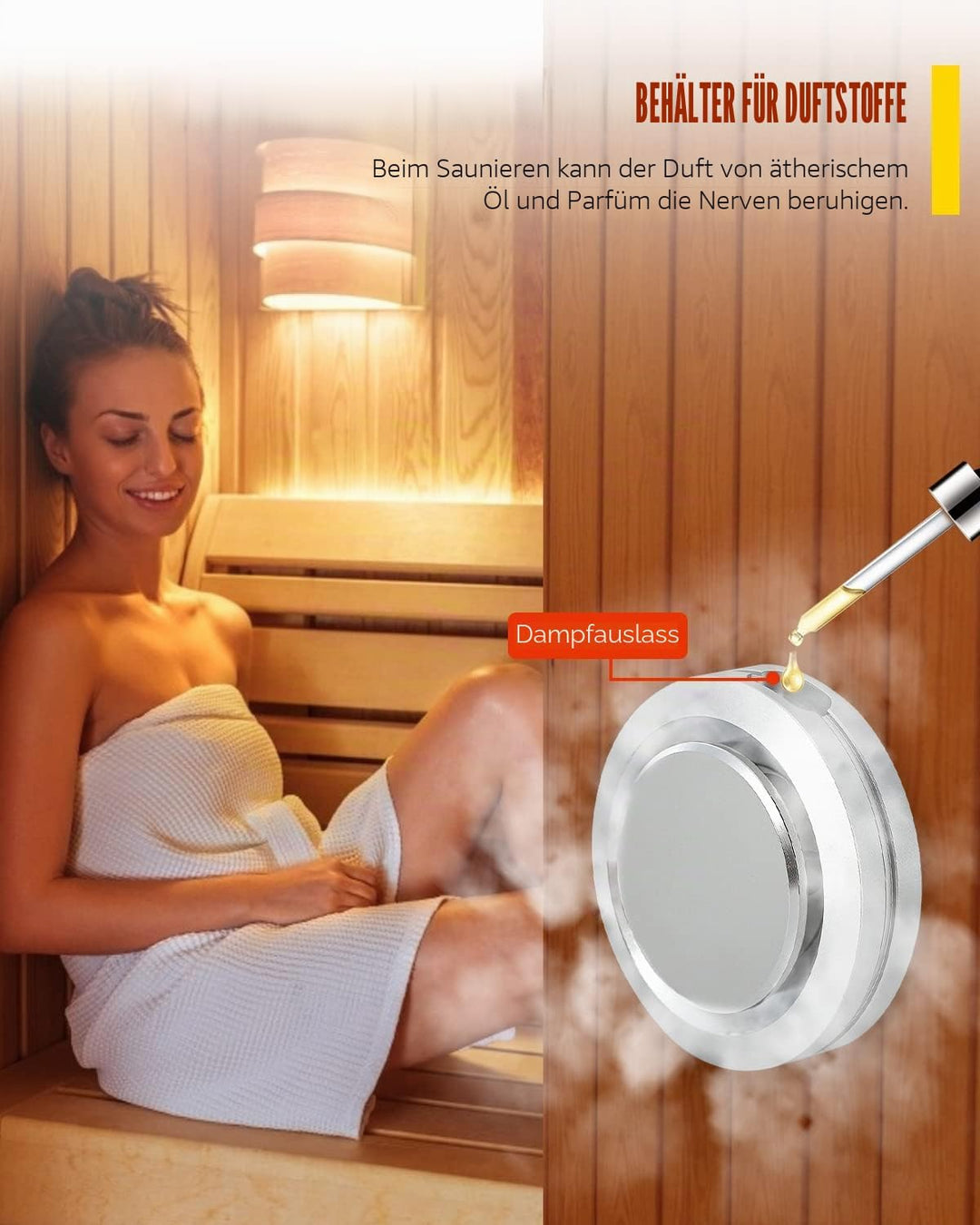 CGODENWALL 6KW Dampfgenerator Innerhalb von 6m³ Gewerbe/Haushalt für Sauna mit 35-55 ℃ Automatik The