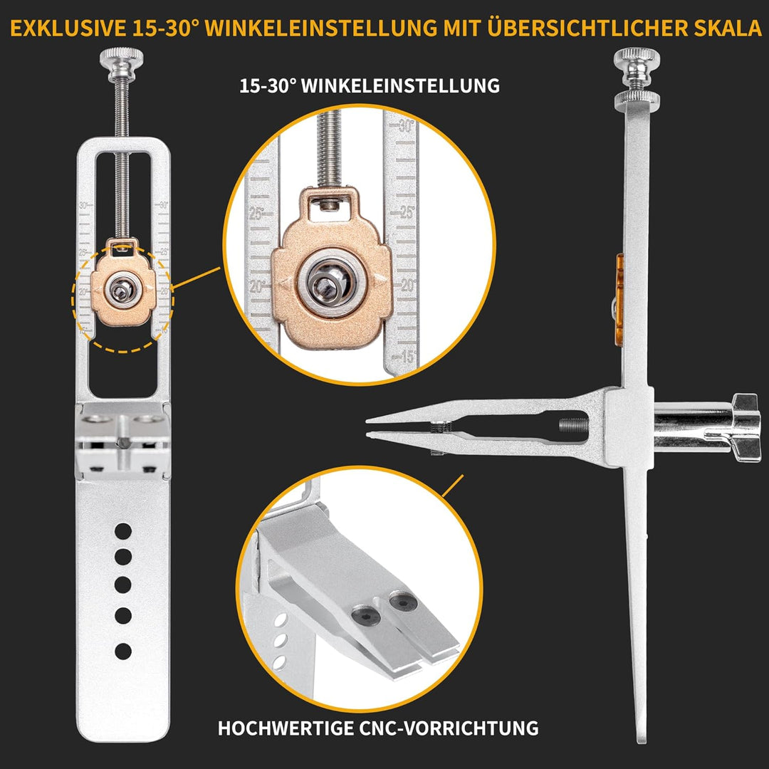 CWOVRS Messerschärfsystem mit Präzisions Winkel 15–30°, Messerschärfer Profi Kommt mit Einem Sockel