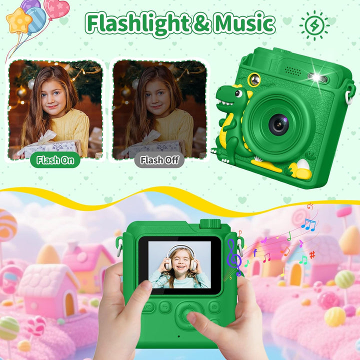 Gofunly Sofortbildkamera Kinder, 1080P HD Kinderkamera Sofortbildkamera mit 32GB Karte & DruckerPapi