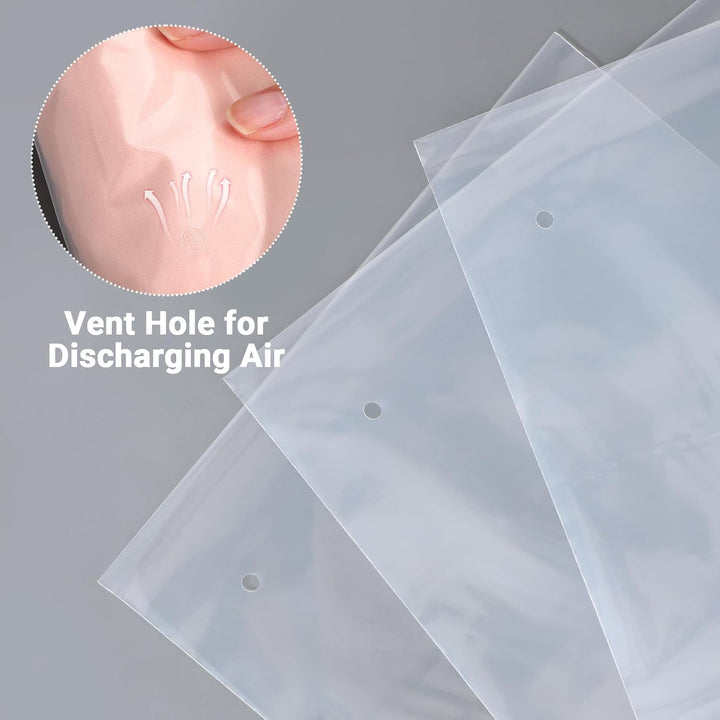 Zip Beutel Kleidung, 50 Stück 25 * 35cm Wiederverschliessbare Beutel für Kleidung, Transparente Beut
