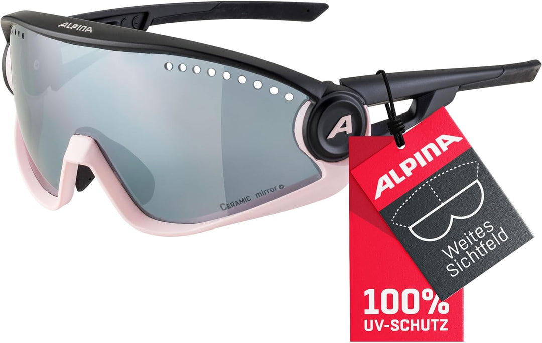ALPINA 5W1NG - Verspiegelte und Bruchsichere Sport- & Fahrradbrille Mit 100% UV-Schutz Für Erwachsen