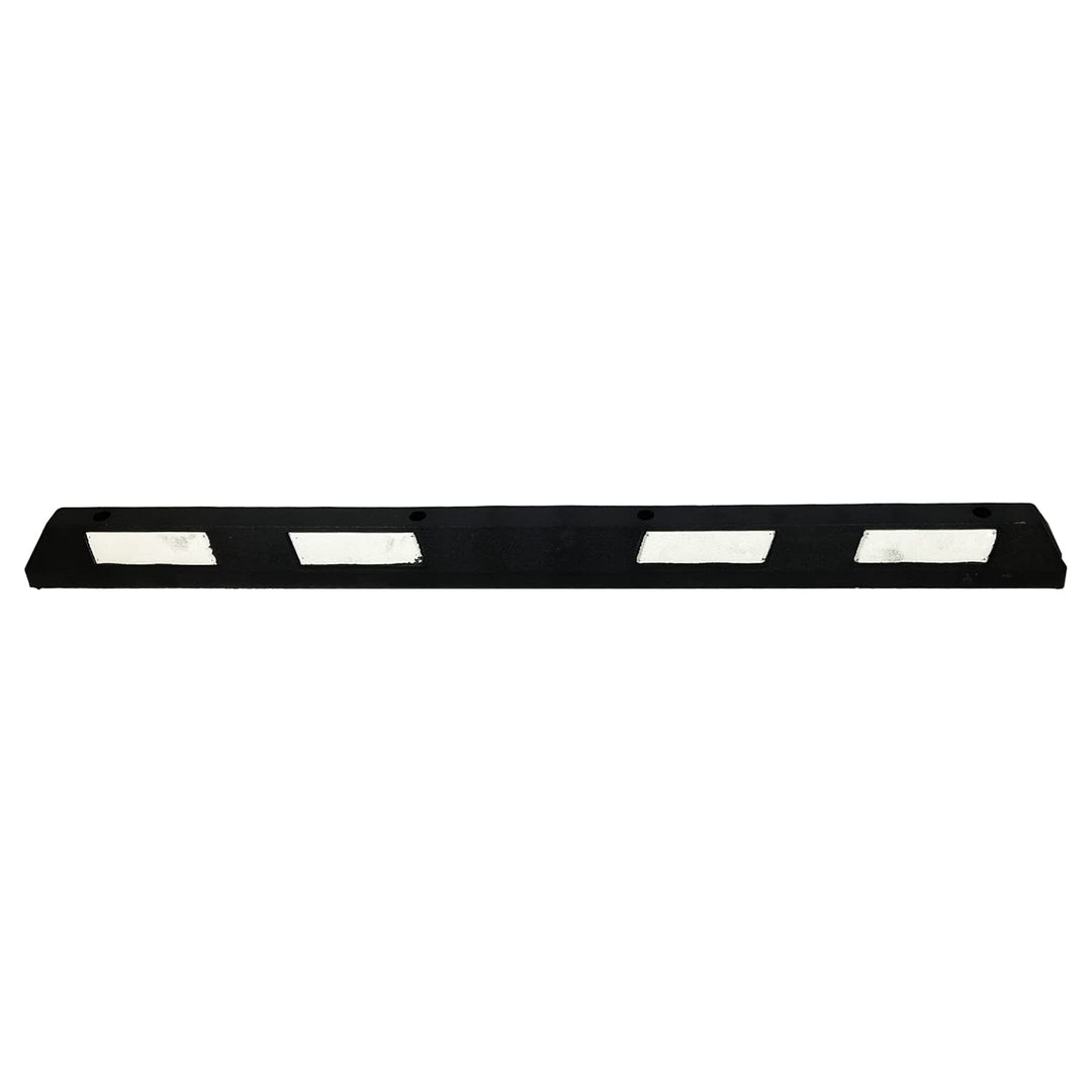 UvV-BASIC Radstop - Parkstopper Parkplatzbegrenzer, Radstopp mit weissen Reflexstreifen, gummi 180cm