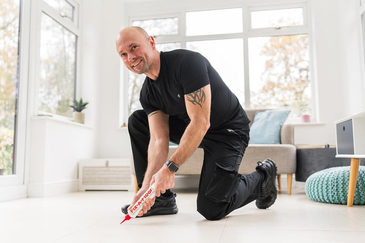 Fix-A-Floor Squeezy All-in-One Reparaturkleber für lose, hohle und knarrende Fliesen, Holz, LVT, LVP