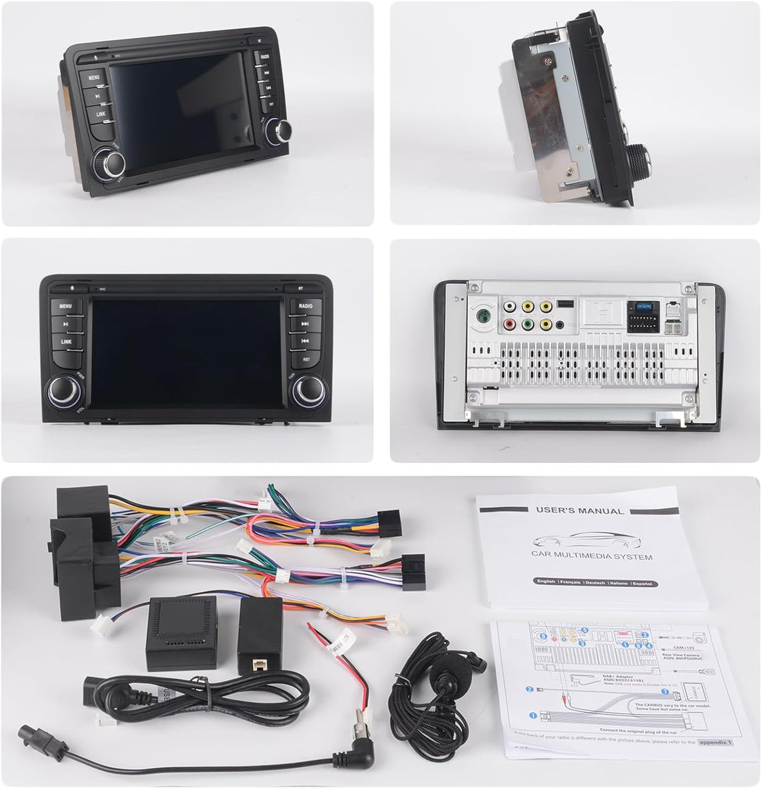 Linux Autoradio Blitzstart für Audi A3 S3 RS3 8P 2003-2012 Wireless CarPlay/Android Auto/Bluetooth/F