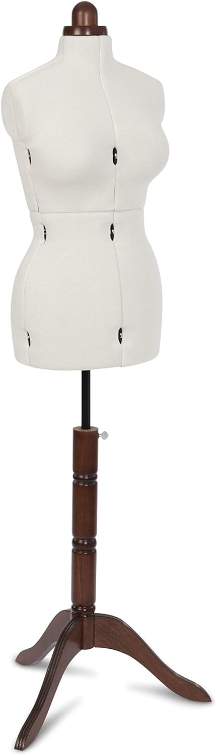 Adjustoform Lady Valet Kleiderform 8-teilig, Strukturiertes Polyester-Baumwoll-Mischgewebe, Natur, M