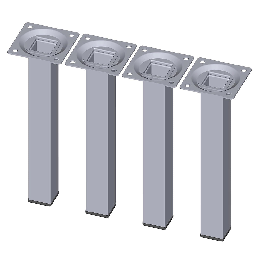 DIY Element System Möbelfuss eckig – Vierkant-Metallfuss, ideal als Tischbein für die Gestaltung ind