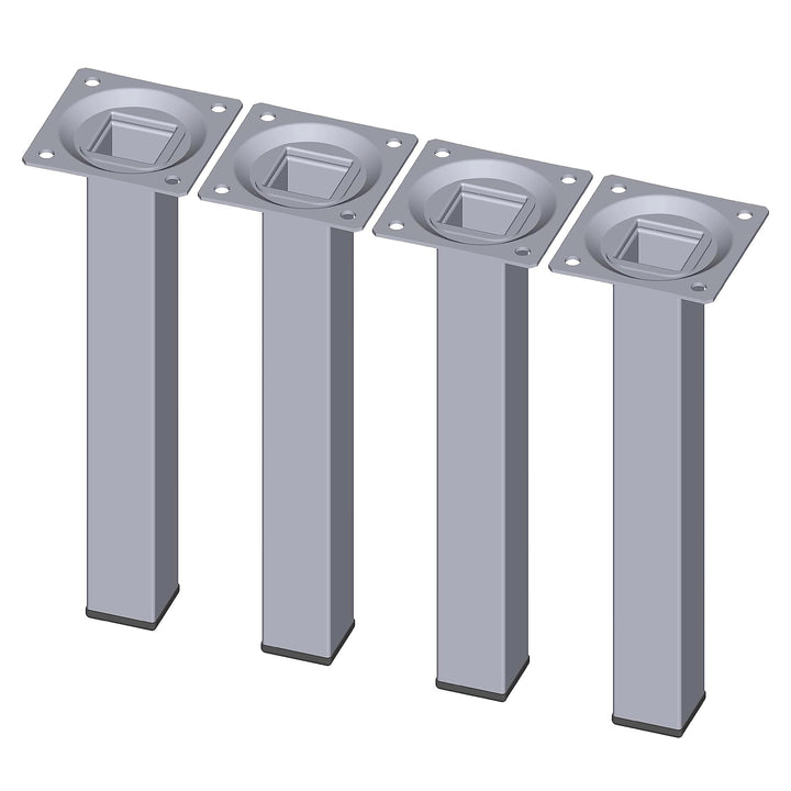 DIY Element System Möbelfuss eckig – Vierkant-Metallfuss, ideal als Tischbein für die Gestaltung ind