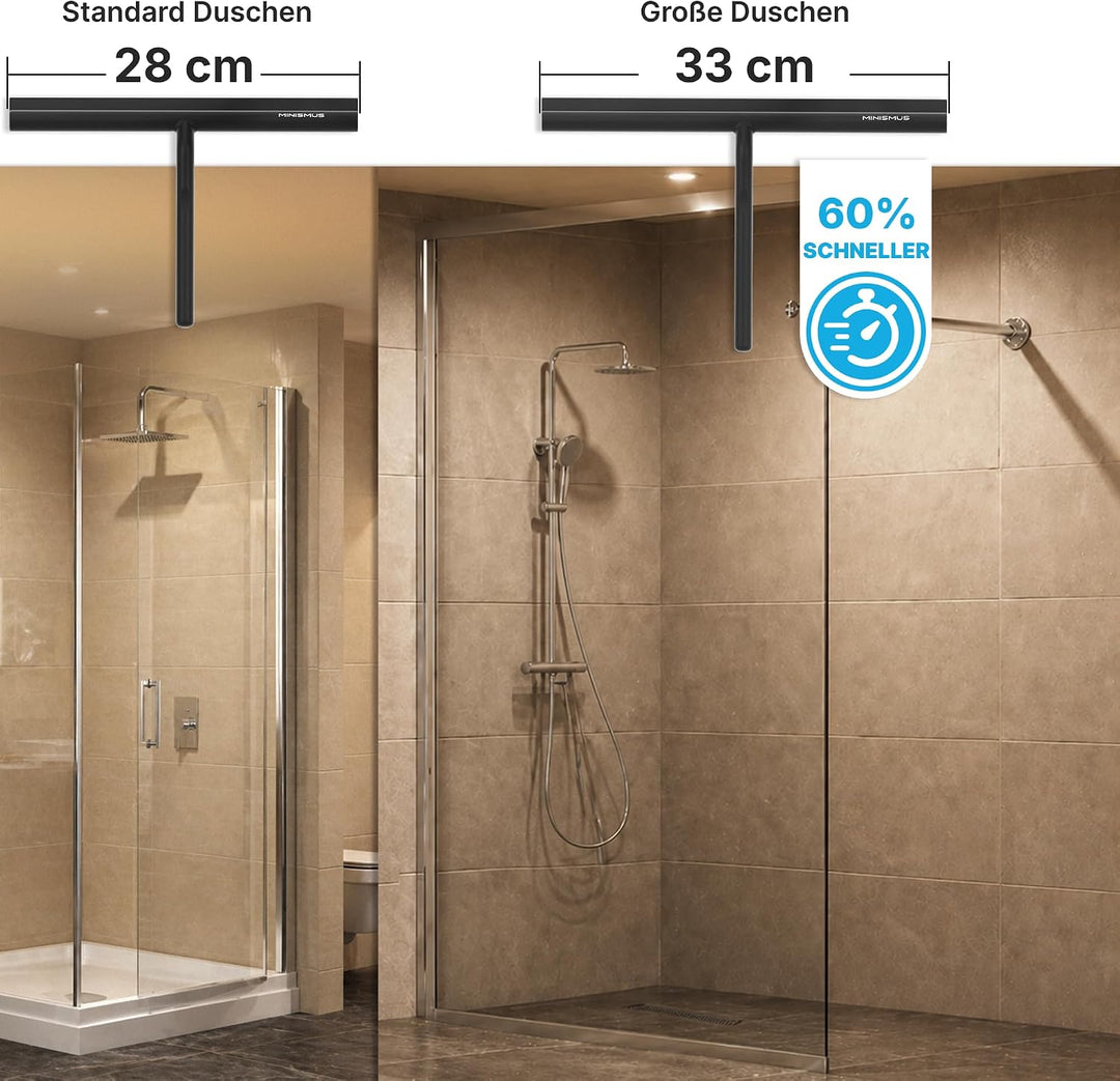 Minismus Duschabzieher für Dusche, Badezimmer, Fliesen, Spiegel, Fenster, bohrfreier Magnethalter, A